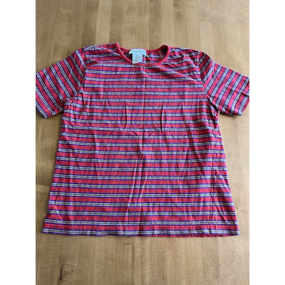 Robert Scott Women's Y2K 90s School‎ Striped T Sz XL Vintage Retro Shirt
